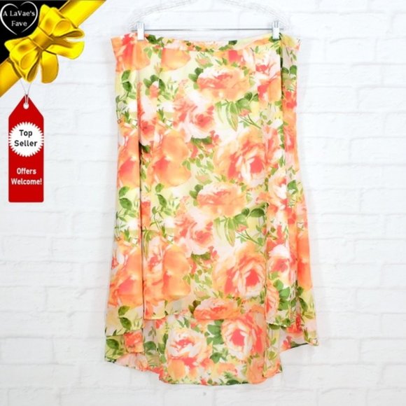 Cato Dresses & Skirts - CATO High-Low Floral Skirt with Full Lining